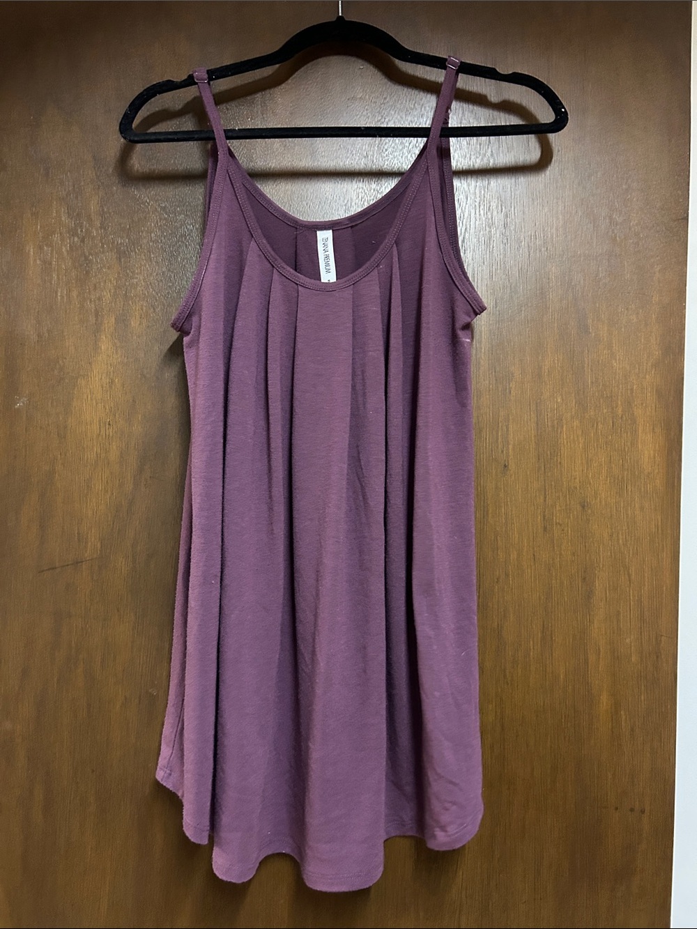 Flowy Spaghetti-Strap Mini Dress in Mauve